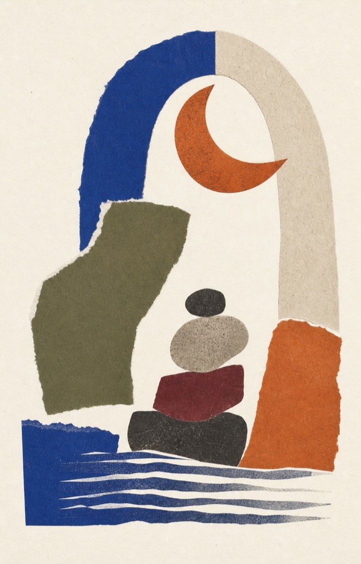 Form and Tide II abstract coastal wall art