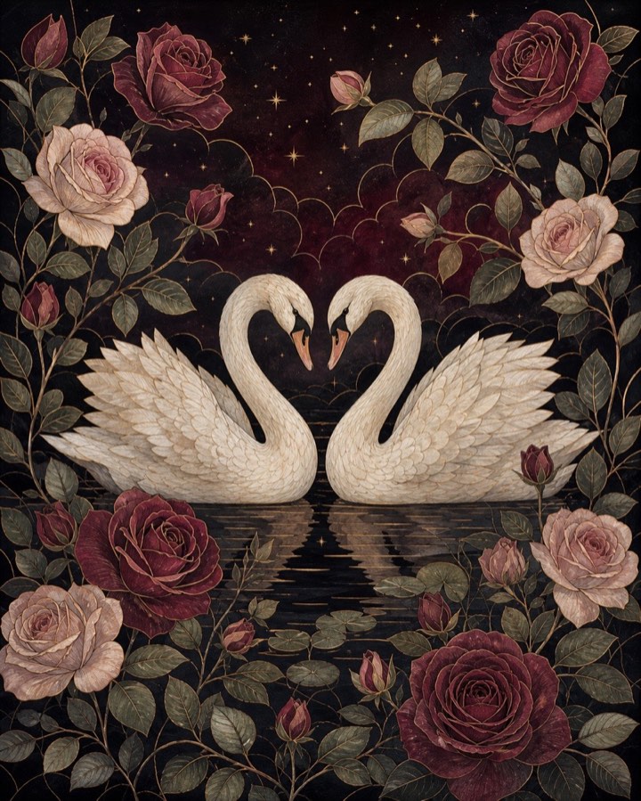 Midnight Garden II dark botanical wall art